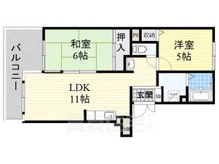 大阪府高槻市西冠3丁目【アパート】の間取り