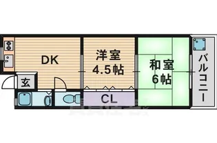 マンション淀【3階】の間取り