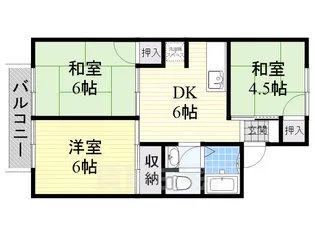 シェランジェ1号館【2階】の間取り