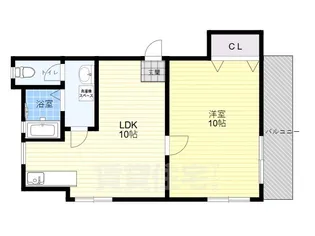 南大伴アパート【3階】の間取り
