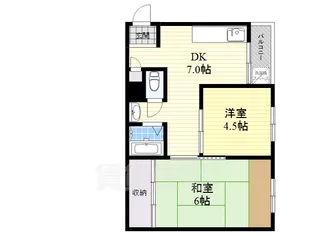 蛍ヶ池ハイツ【5階】の間取り
