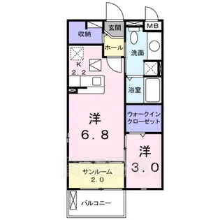 メロウ ハウスA【1階】の間取り