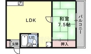 福田ポリス【3階】の間取り
