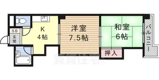 丸和マンション【4階】の間取り