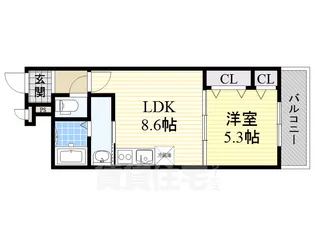 大阪府吹田市岸部中4丁目【アパート】の間取り