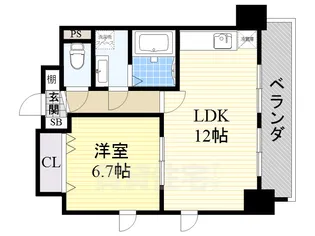 CLAIR HEIWA【5階】の間取り