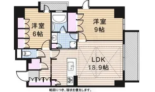 プライムメゾン高見【10階】の間取り