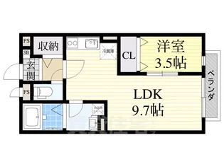 兵庫県尼崎市大島3丁目【アパート】の間取り