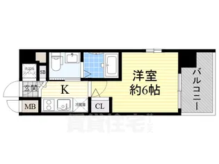 エスリード新北野【4階】の間取り
