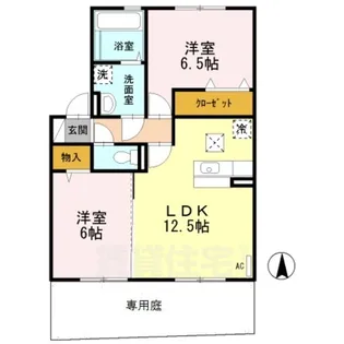エスポワールE棟【1階】の間取り