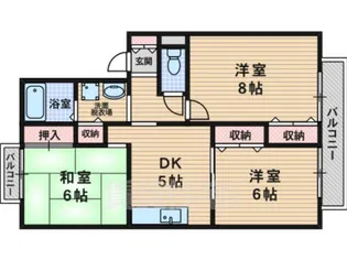 セジュール南江口2【1階】の間取り