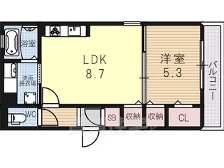 アビタシオン加美北【0303号室】の間取り