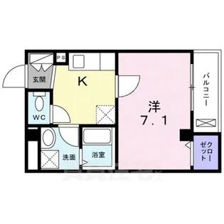 キャトル荒神【1階】の間取り