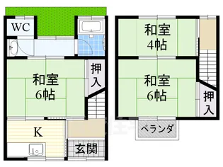 奈良県橿原市小綱町【一戸建】の間取り
