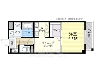ソウジュ古曽部【3階】の間取り