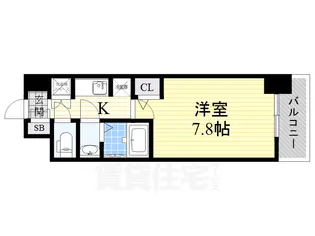 S-RESIDENCE志賀本通【3階】の間取り