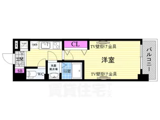 Luxe京都西大路【4階】の間取り