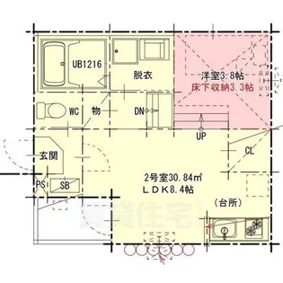 ハーモニーテラス鳴海町2【1階】の間取り