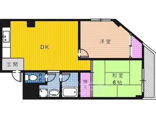 シャトー旭ヶ丘【4階】の間取り