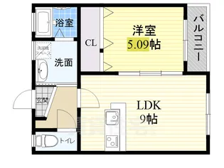 シェール中桜塚【2階】の間取り