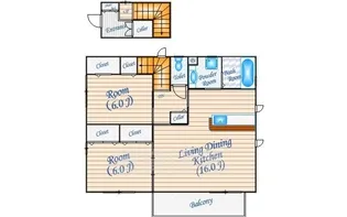大阪府豊中市桜の町5丁目【アパート】の間取り