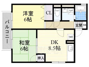 大阪府豊中市桜の町5丁目【アパート】の間取り