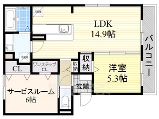 大阪府豊中市箕輪2丁目【アパート】の間取り
