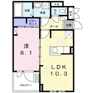 大阪府堺市西区鳳中町10丁【アパート】の間取り