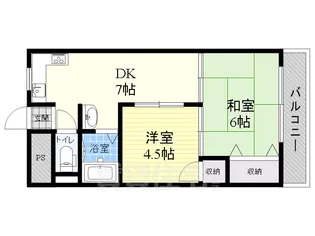 オリンピヤコープ【4階】の間取り