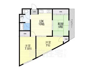ファイブスター枚方【4階】の間取り