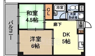 エクセレント上新 サンウイング(旧サンウイング大阪屋)【4階】の間取り
