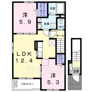 フルール【2階】の間取り