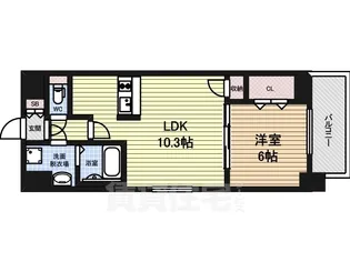 ファスティーナ志賀本通【2階】の間取り