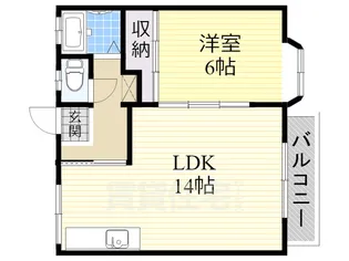 ジュノス唐崎【1階】の間取り