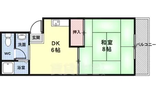 サンライズ紫野【1階】の間取り