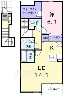 大阪府堺市中区堀上町【アパート】の間取り