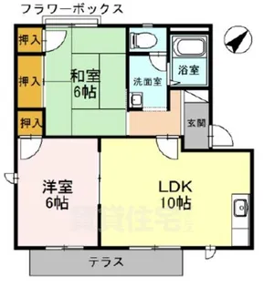 田中ハイツB棟【1階】の間取り