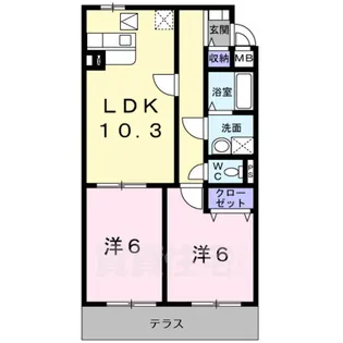 アニメートヒルズ【1階】の間取り