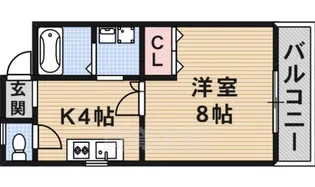 大阪府茨木市竹橋町【マンション】の間取り