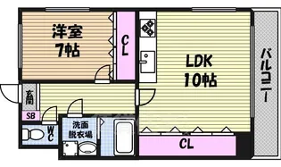 プログレスアサダ瓦町【3階】の間取り