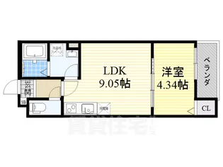 アイティーオ七道【2階】の間取り