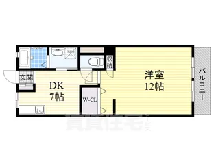 マンション香蘭【1階】の間取り