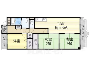大阪府吹田市朝日が丘町【マンション】の間取り