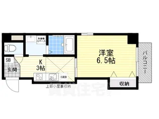 ドミール関大前【3階】の間取り