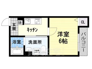 ディアコート大物【1階】の間取り