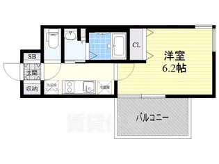 エステムコート名古屋栄プレシャス【4階】の間取り