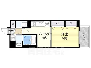 エステムコート名古屋栄プレシャス【8階】の間取り
