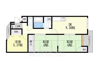 ジェントリーズ岡田【2階】の間取り