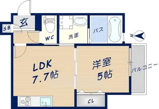 クリエオーレ玉串元町【3階】の間取り