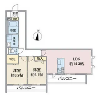 E-smile 榎【2階】の間取り
